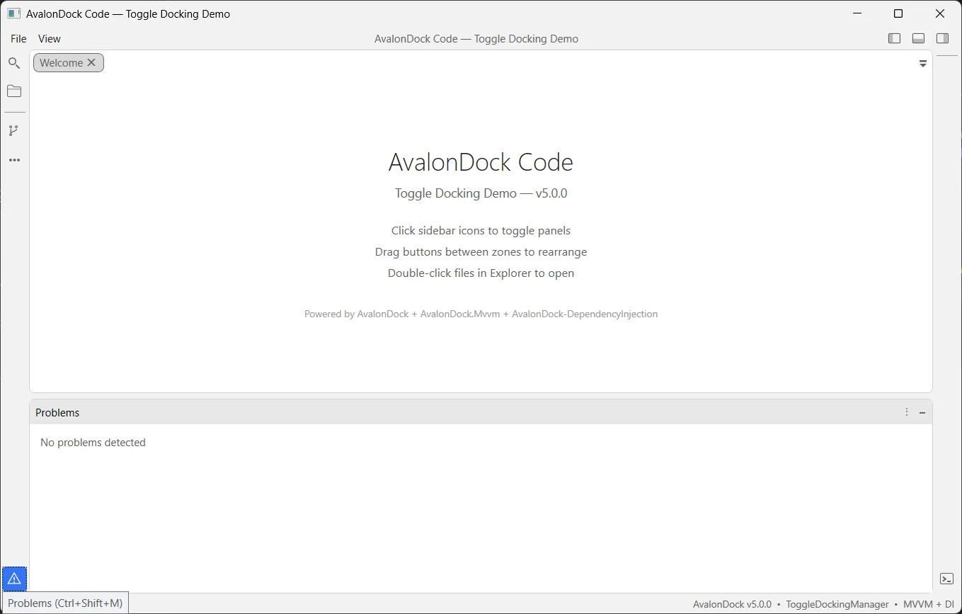 AvalonDock Light Welcome